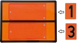 Табличка оранжевая для наборных кодов