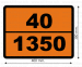 Табличка опасный груз 40-1350 сера