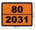 Табличка опасный груз 80-2031 кислота азотная